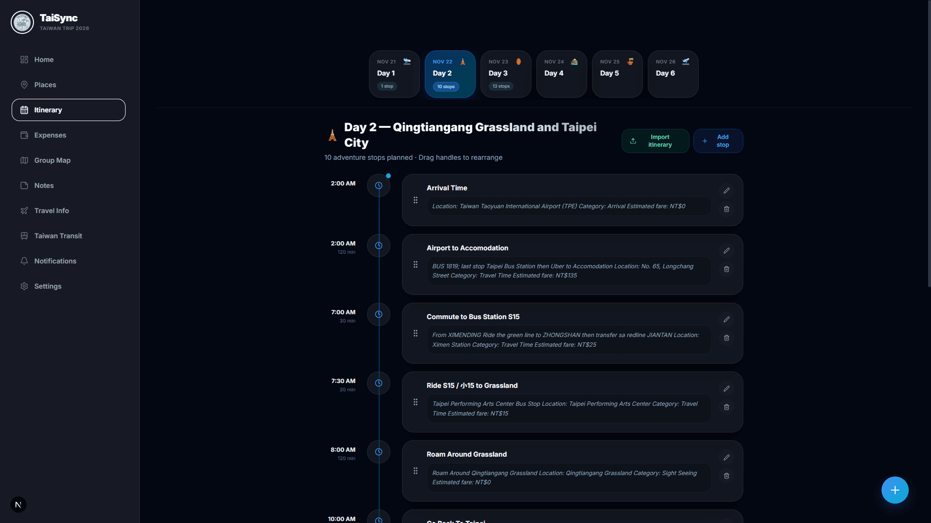 TaiSync Travel Companion screenshot 2