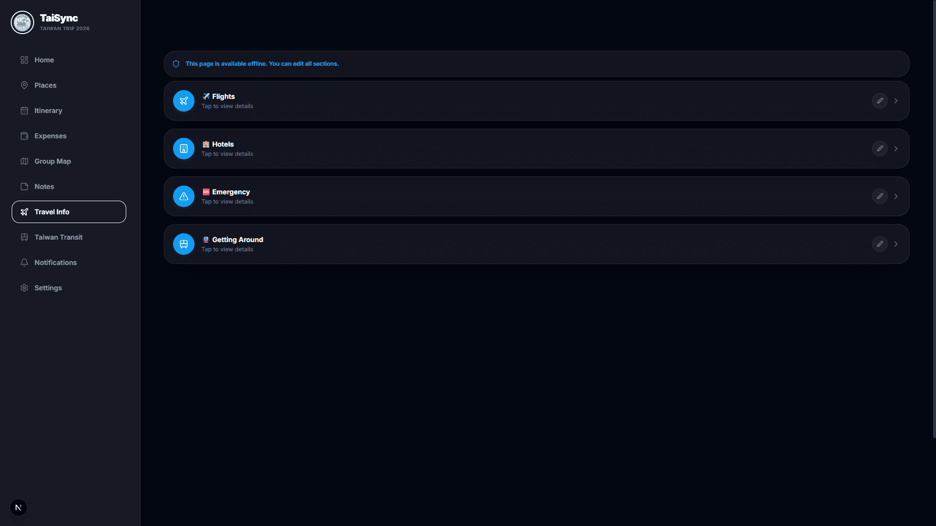 TaiSync Travel Companion screenshot 5